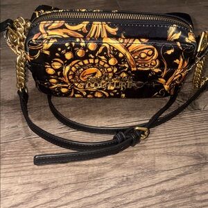 Versace Jeans Couture Collection Black and Gold Crossbody Bag